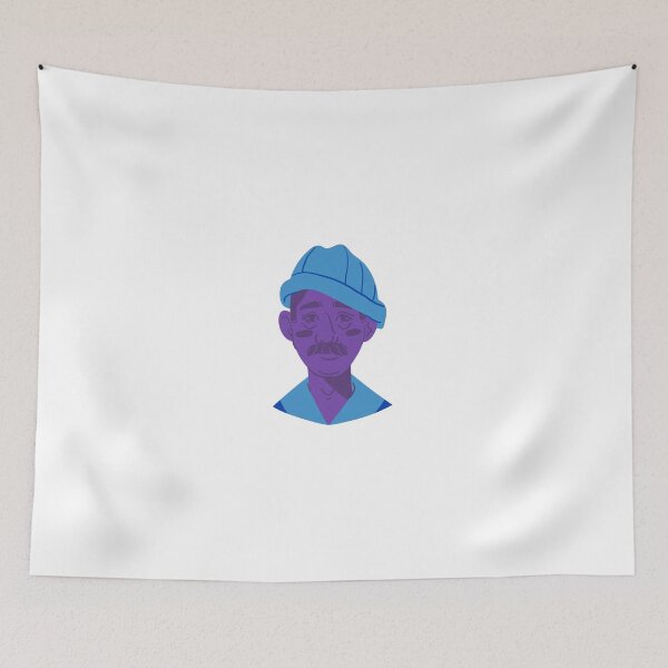Item preview, Vibrant Purple Elderly Man Portrait designed and sold by MIDDLX.
