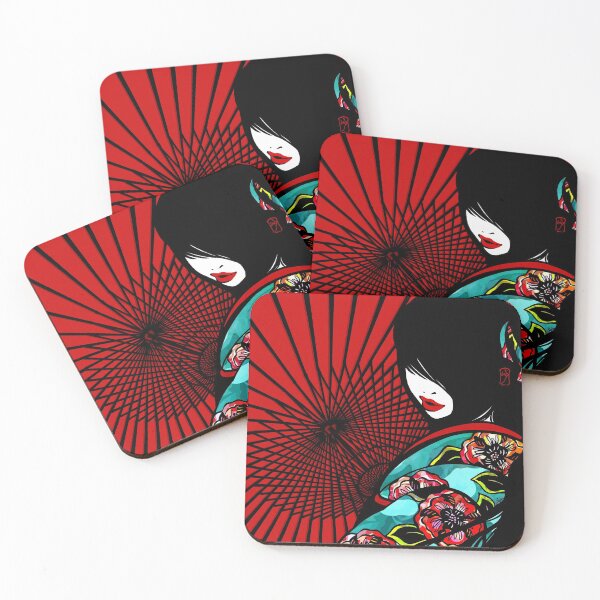 Item preview, Bangasa and Peony - asian beauty, traditional Japanese umbrellas, flower kimono girl designed and sold by SajuArtZen.