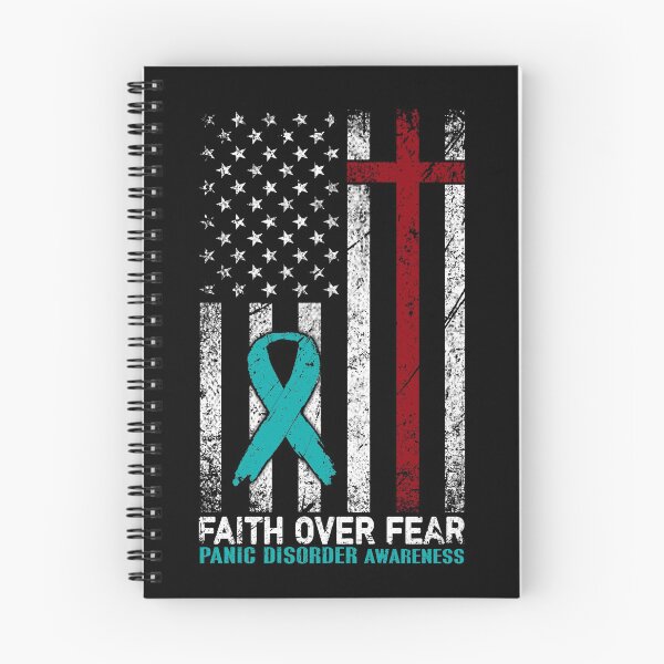 Item preview, Christian Distressed USA Flag Cross Faith Over Fears Panic Disorder Awareness designed and sold by Brad-FI.