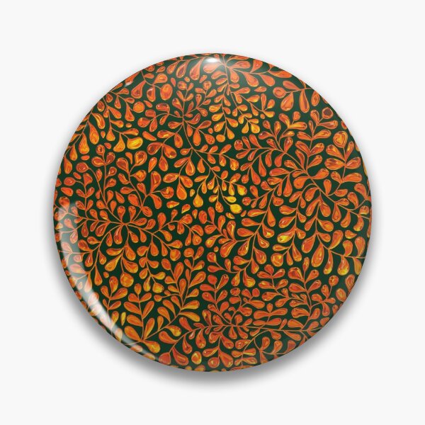 Item preview, 3D Amber Ivy Doodle on Dark Green designed and sold by AxeLeon Patterns.
