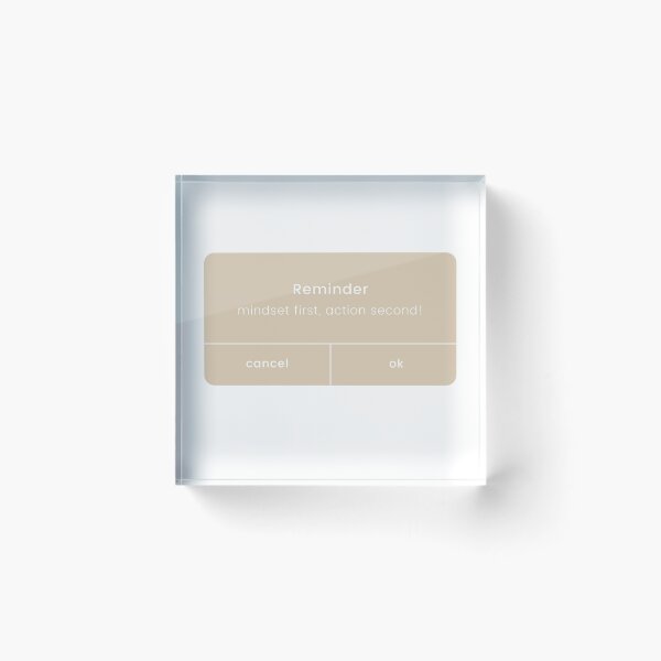Item preview, mindset first, action second ! designed and sold by itsimplea.
