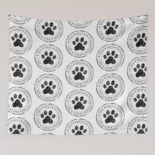 Item preview, Dog Paw Sign Icon Pets Symbol Dirty Textured designed and sold by WearWolfDesigns.