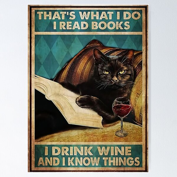 Artikel-Vorschau von Katze das ist was ich mache ich lese Bücher ich trinke Wein und ich weiß Dinge, designt und verkauft von Suzanne  Duran.