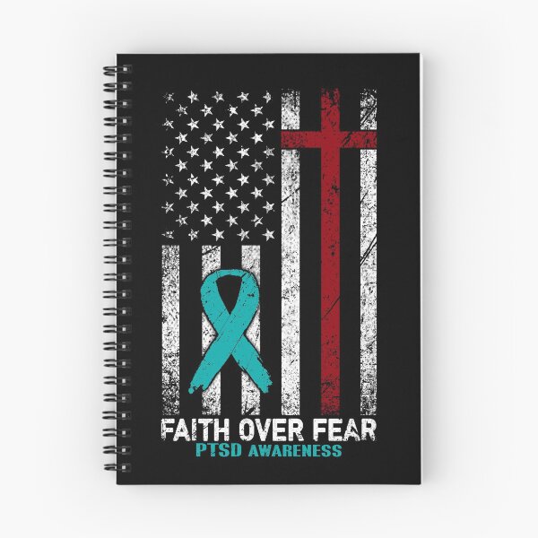 Item preview, Christian Distressed USA Flag Cross Faith Over Fears PTSD Awareness designed and sold by Brad-FI.