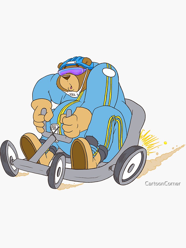 Oso Olympico SoapBox Racing with Sparks by CartoonCorner