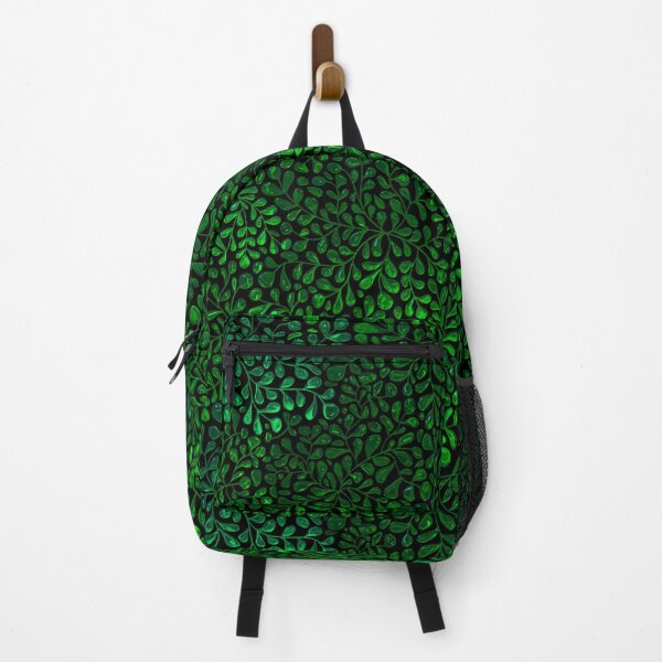 Item preview, 3D Emerald Ivy Doodle on Black designed and sold by AxeLeon Patterns.
