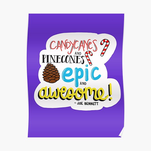 "candy canes & pinecones " Poster by carryingbooks Redbubble