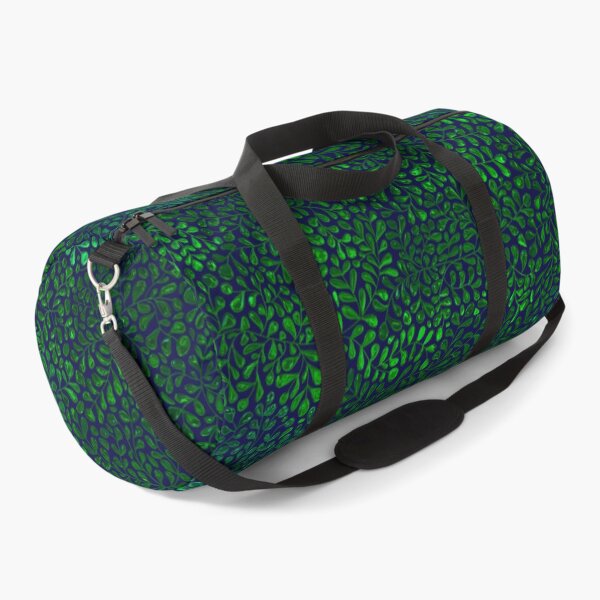 Item preview, 3D Emerald Ivy Doodle on Dark Blue designed and sold by AxeLeon Patterns.