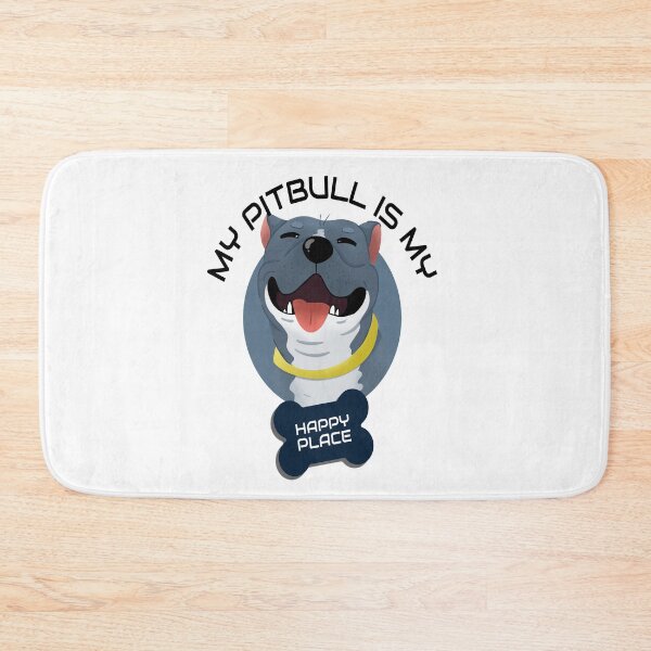 Artikelvorschau, Mein Pitbull ist mein glücklicher Ort / Bully Cartoon / Spruch/ entworfen und verkauft von Nathan256.
