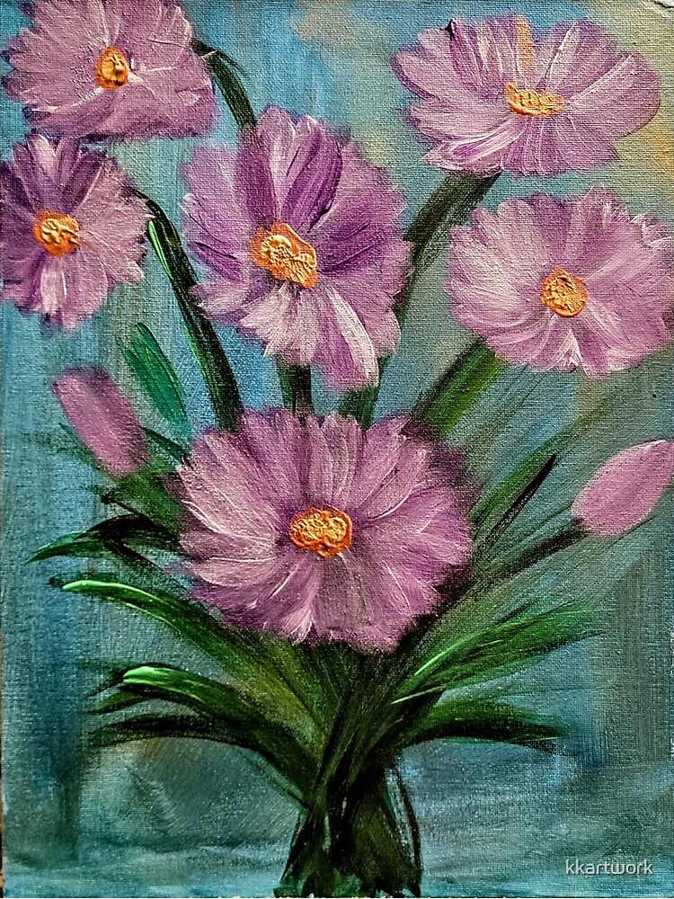 Some purple cosmos flowers by kkartwork