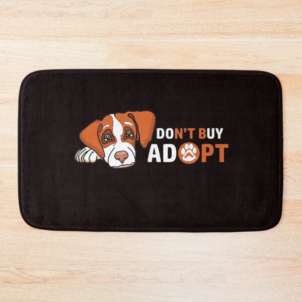 Item preview, Dont Buy Adopt Adoption! - With Sad Laying Dog - Brown + White designed and sold by WearWolfDesigns.