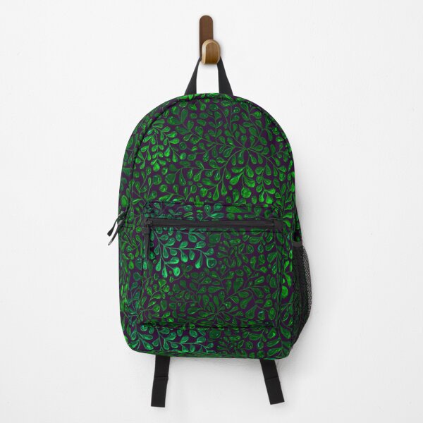 Item preview, Emerald Ivy Doodle on Dark violet designed and sold by AxeLeon Patterns.