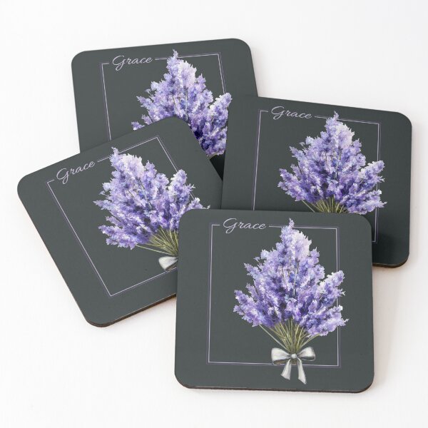 Item preview, Lavender Flowers Bouquet with Bow, Grace designed and sold by CatCarrot.