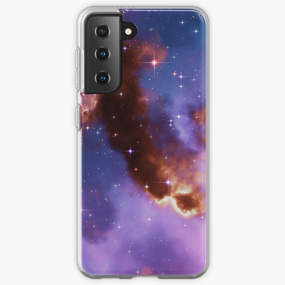 Fantasy nebula cosmos sky in space with stars (Red/Blue/Purple) Samsung Galaxy Phone Case