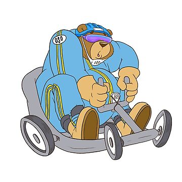 Artwork thumbnail, Oso Olympico DownHill Racer by CartoonCorner