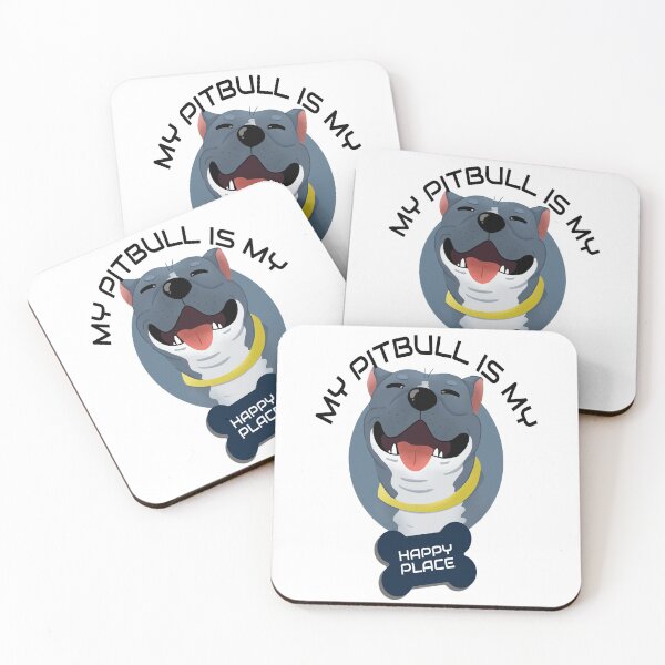 Item preview, My pitbull is my happy place/Bully cartoon/saying designed and sold by Nathan256.