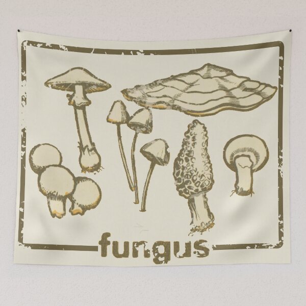 Aperçu de l'œuvre Fungus Friends - Champignon vintage en détresse créée et vendue par elevens.