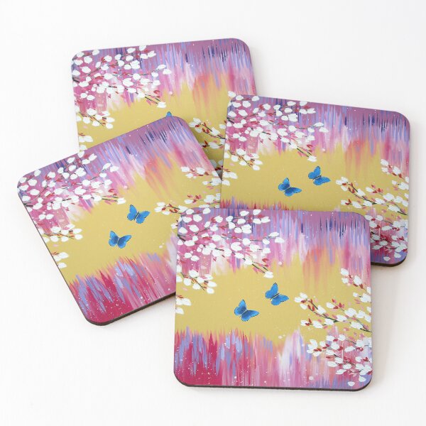 Item preview, Simplicity with butterflies and cherry blossoms designed and sold by cathyartist.