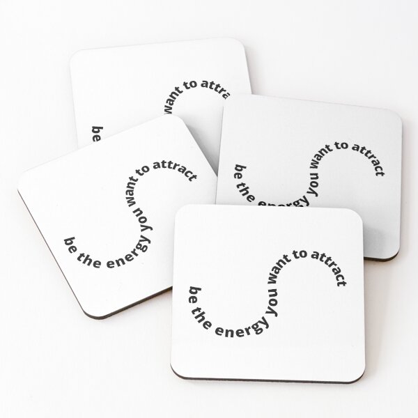Item preview, Be The Energy You Want To Attract - Inspirational Quote - wavy text designed and sold by art-o-saurus.