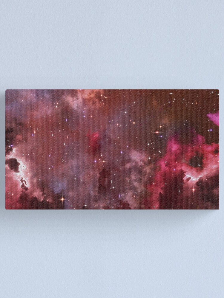 Alternate view of Fantasy nebula cosmos sky in space with stars (Purple/Pink/Magenta) Canvas Print