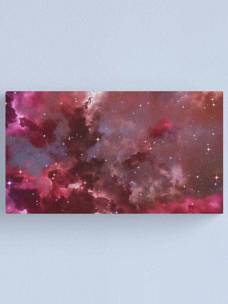 Alternate view of Fantasy nebula cosmos sky in space with stars (Purple/Pink/Magenta) Canvas Print