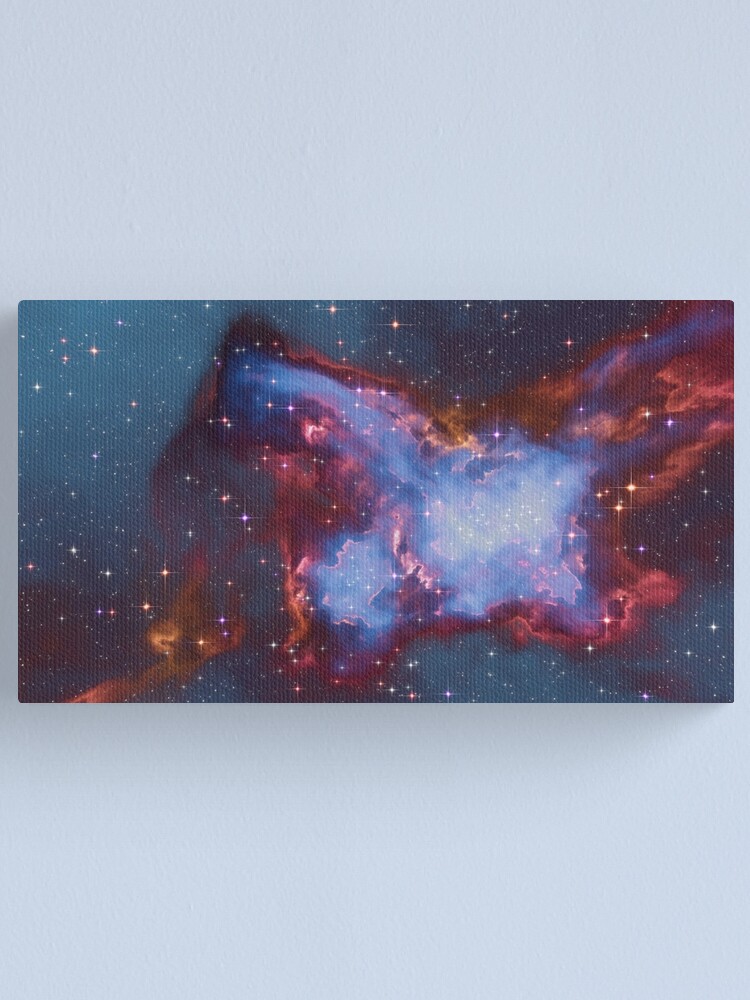 Alternate view of Fantasy nebula cosmos sky in space with stars (Blue) Canvas Print