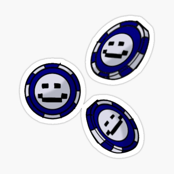 "Quackity’s Poker Chips ]" Sticker for Sale by abbipls Redbubble