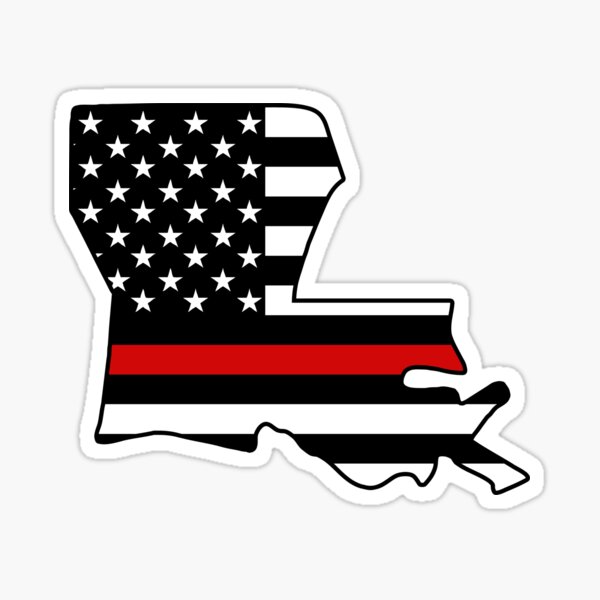 Louisiana Thin Red Line Sticker