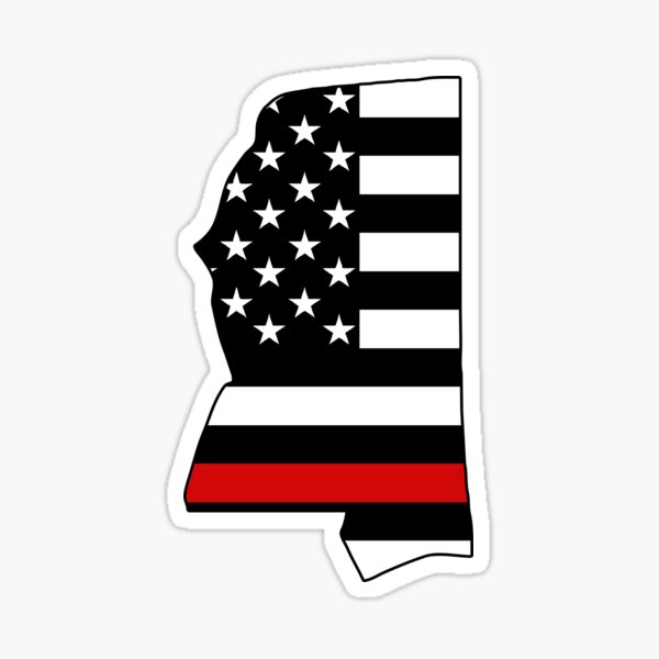 Mississippi Thin Red Line Sticker