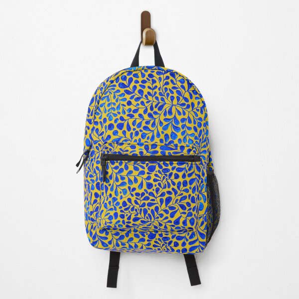 Item preview, Sapphire Ivy Doodle on Yellow designed and sold by AxeLeon Patterns.