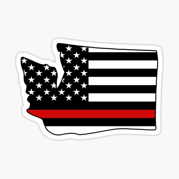 Washington Thin Red Line Sticker