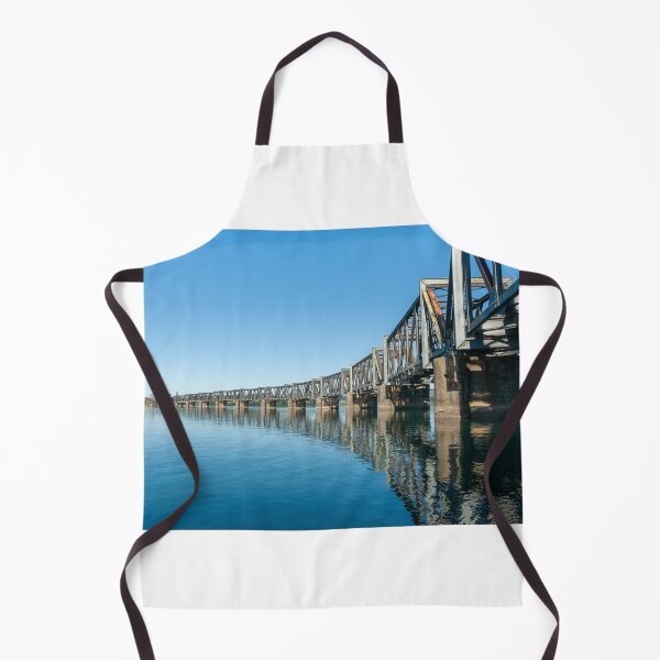 Item preview, Curving lines of historic steel truss railway bridge designed and sold by Brian Scantlebury.