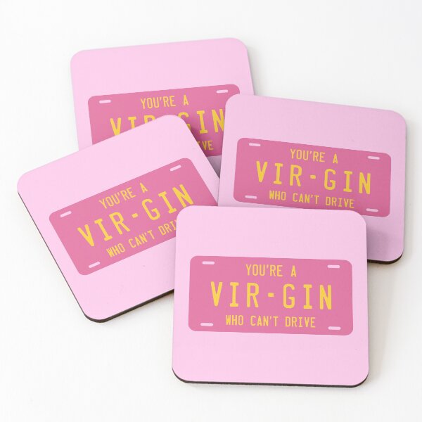 Item preview, Clueless Virgin Who Can't Drive, License Plate in HOT PINK designed and sold by marina ralston.