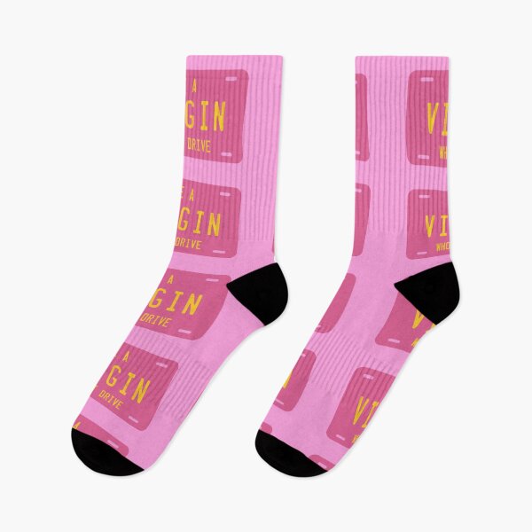 Item preview, Clueless Virgin Who Can't Drive, License Plate in HOT PINK designed and sold by marina ralston.