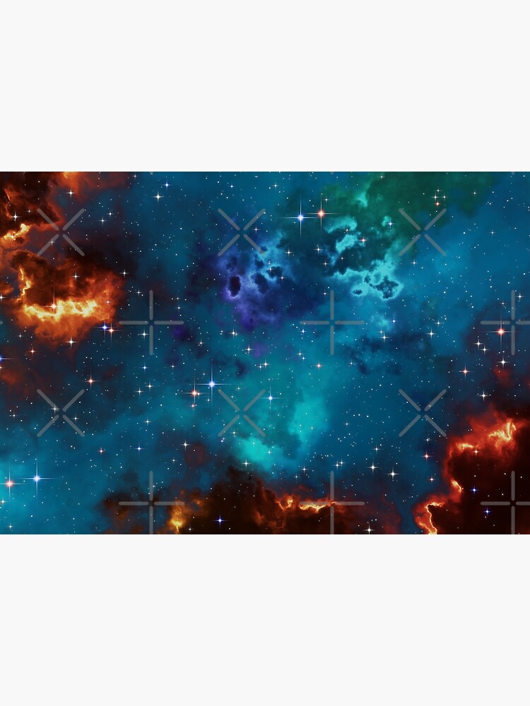 Fantasy nebula cosmos sky in space with stars (Blue/Cyan/Green/Yellow/Orange/Red) by GaiaDC