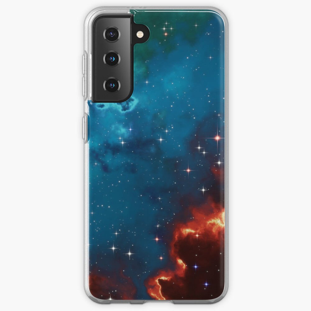 Fantasy nebula cosmos sky in space with stars (Blue/Cyan/Green/Yellow/Orange/Red) Samsung Galaxy Phone Case
