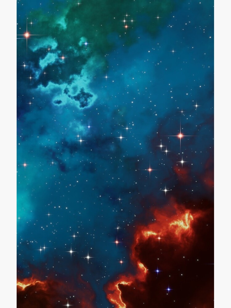Fantasy nebula cosmos sky in space with stars (Blue/Cyan/Green/Yellow/Orange/Red) by GaiaDC