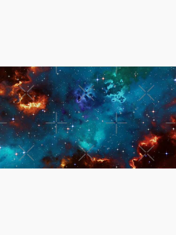Fantasy nebula cosmos sky in space with stars (Blue/Cyan/Green/Yellow/Orange/Red) by GaiaDC