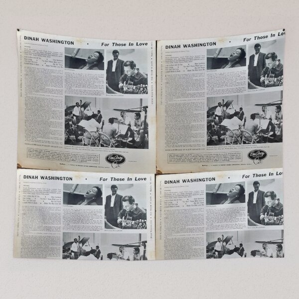 Item preview, Dinah Washington, Back Cover,  For Those In Love,1955  Soul, jazz, Quincy designed and sold by Vintaged.