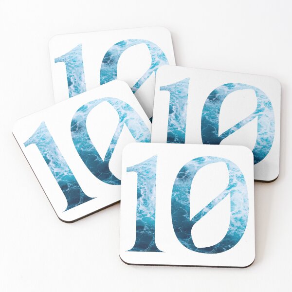 Item preview, Ocean Waves Number 10 designed and sold by LiveAndGlow.