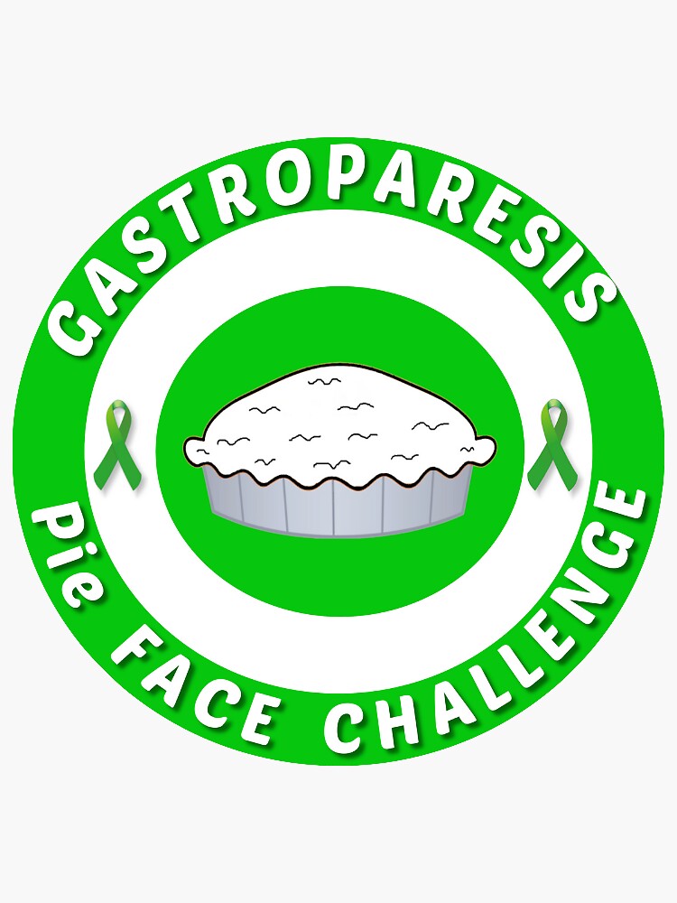 "Gastroparesis Pie Face Challenge Logo" Sticker for Sale by gppieface