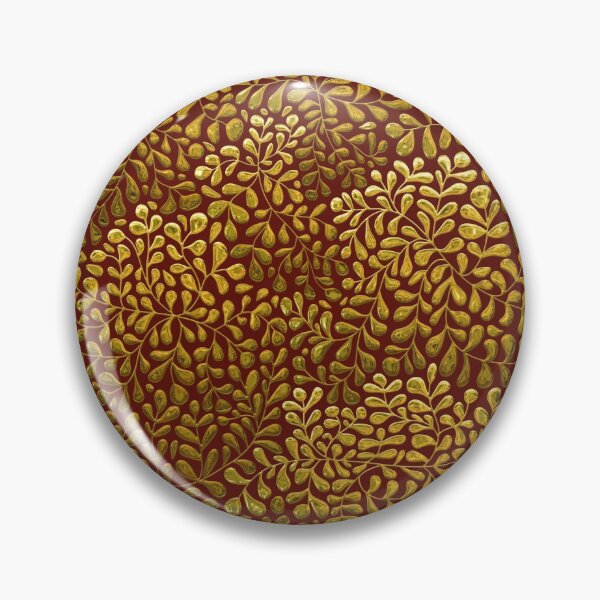 Item preview, Gold Ivy Doodle on Maroon designed and sold by AxeLeon Patterns.