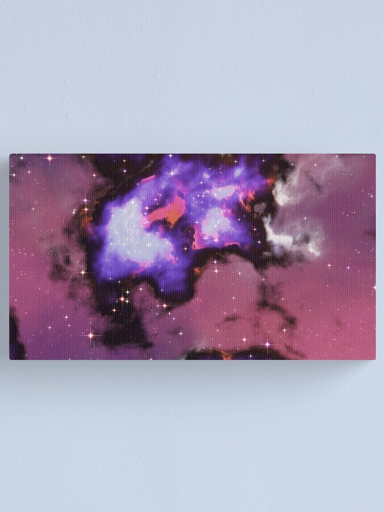 Alternate view of Fantasy nebula cosmos sky in space with stars (Purple/Blue/Magenta) Canvas Print