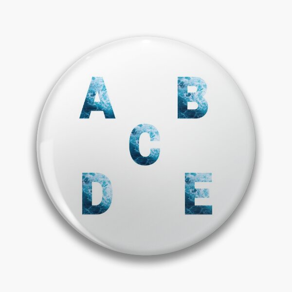 Item preview, Ocean Waves Alphabet Sticker Pack (A, B, C, D, E) designed and sold by LiveAndGlow.