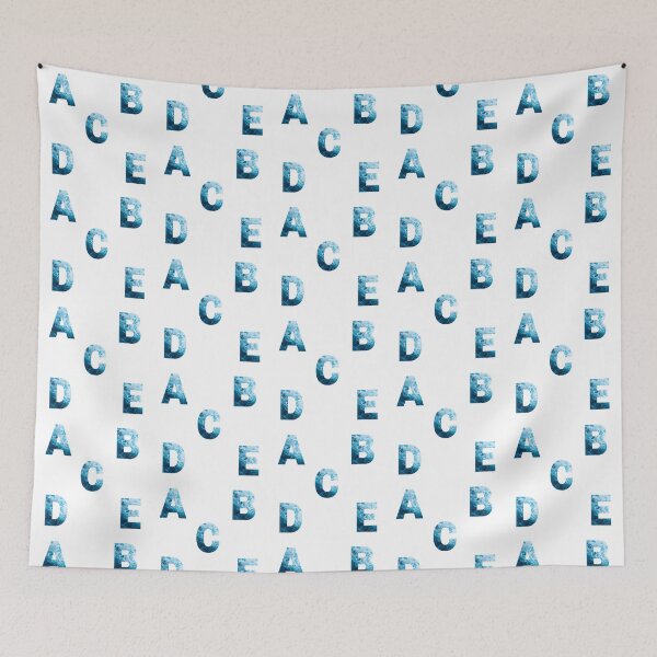 Item preview, Ocean Waves Alphabet Sticker Pack (A, B, C, D, E) designed and sold by LiveAndGlow.