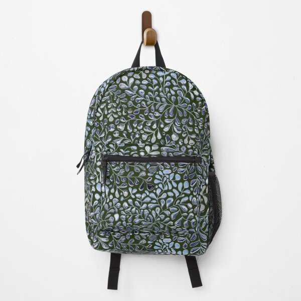 Item preview, Silver Ivy Doodle on Dark Green designed and sold by AxeLeon Patterns.
