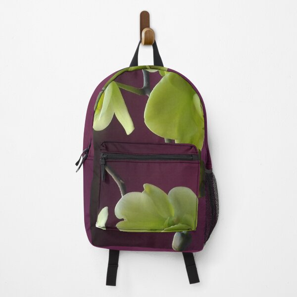 Item preview, Green Phalaenopsis Orchid Against Plum Background designed and sold by kittenpink.