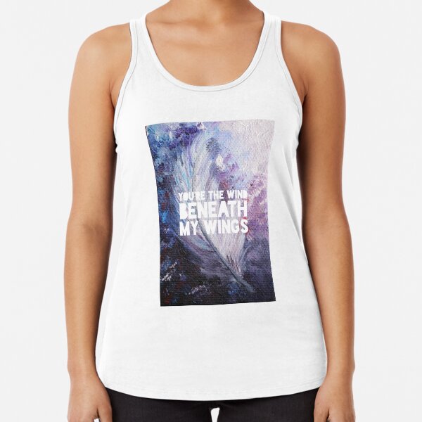 Feather - Wind beneath my wings Racerback Tank Top