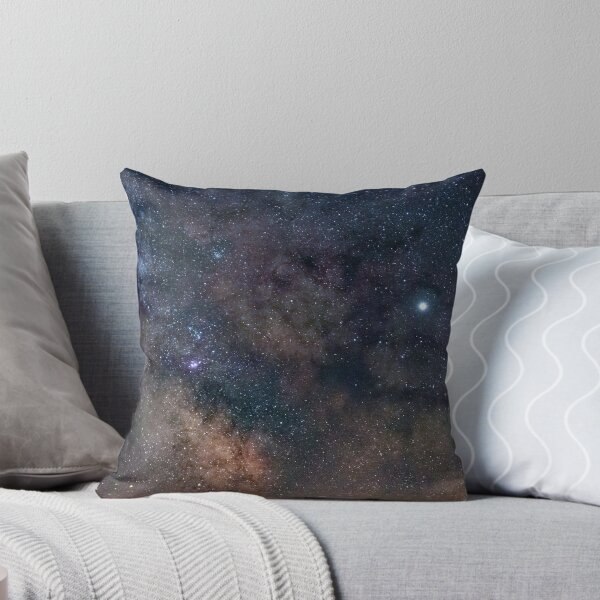 Item preview,  The Golden Milky Way, starry yellow, dark shiny universe Throw / Floor pillow, dorm decor cushion, Fine designed and sold by August-E.