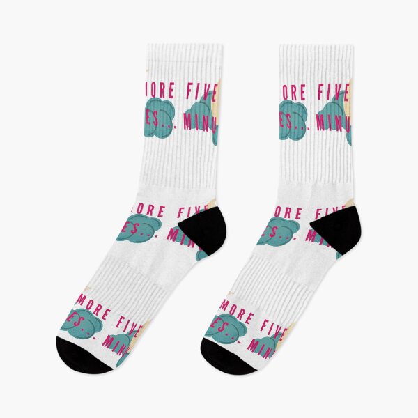 Item preview, Super fun socks Five More Minutes designed and sold by Jackce21.